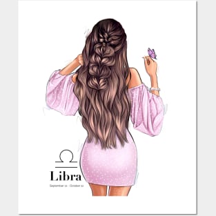 Libra zodiac girl Posters and Art